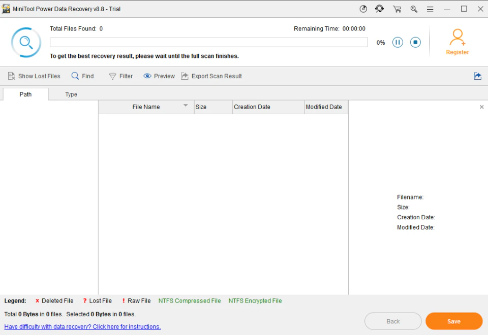 screenshot of MiniTool Power Data Recovery